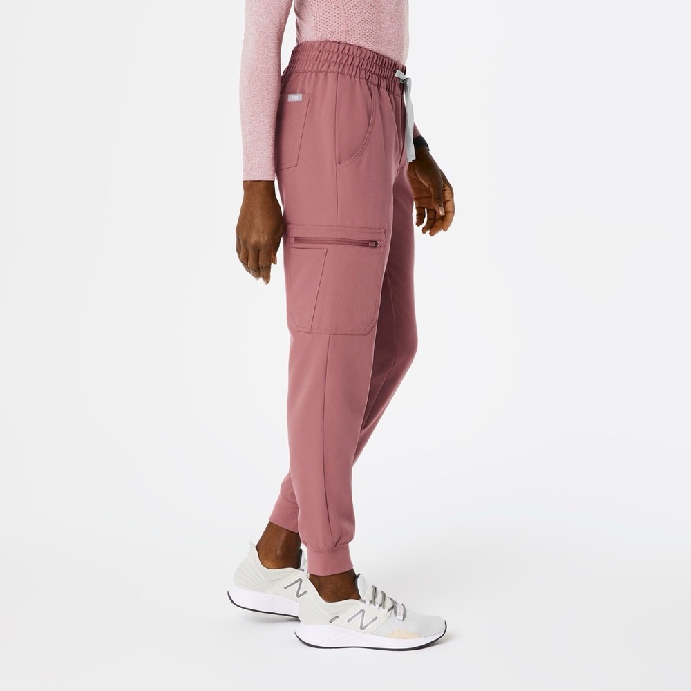 FIGS Zamora High Waisted Jogger Scrub Pants Mauve XS Medical Cargo Athleisure - Picture 2 of 8